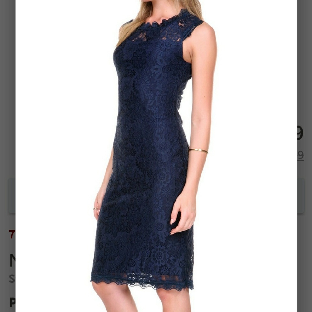 !!!!!SOLD!!!!!!Navy lace sheath dress